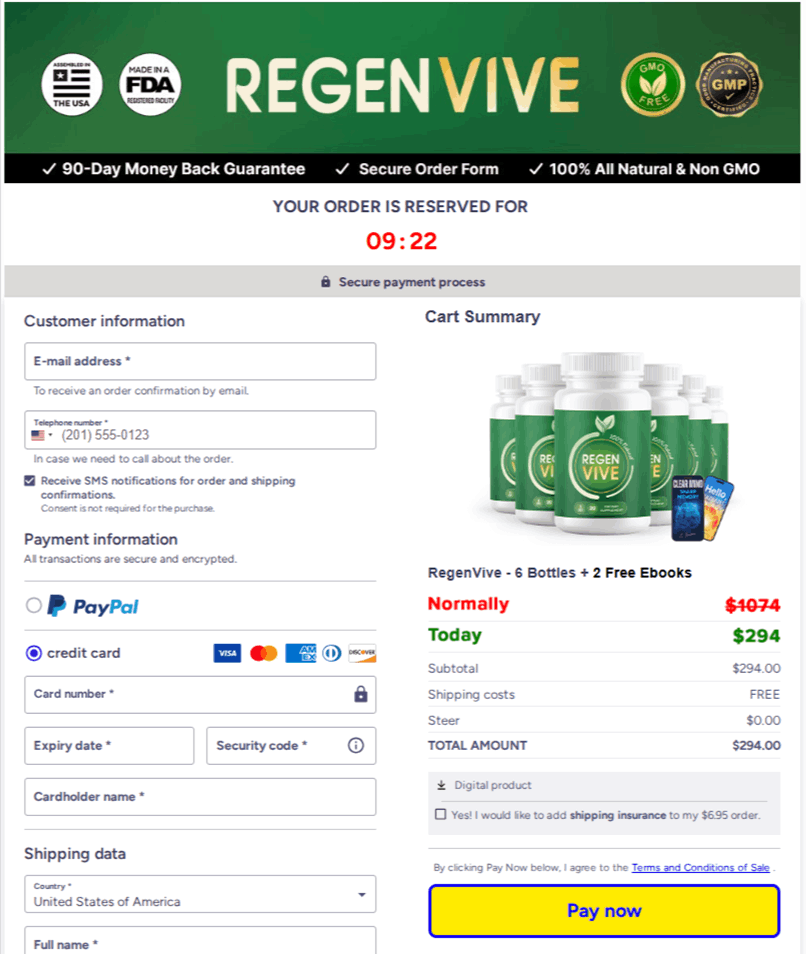 RegenVive Checkout